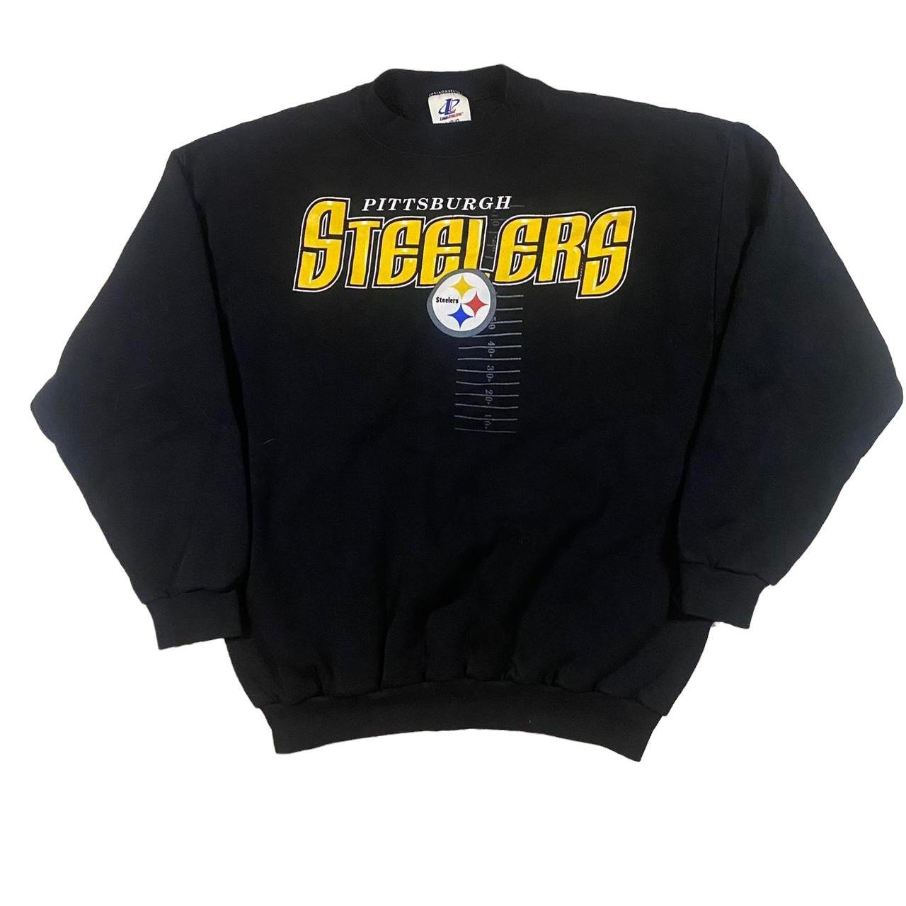 90s PITTSBURGH STEELERS LOGO ATHLETIC FULL ZIP - Depop