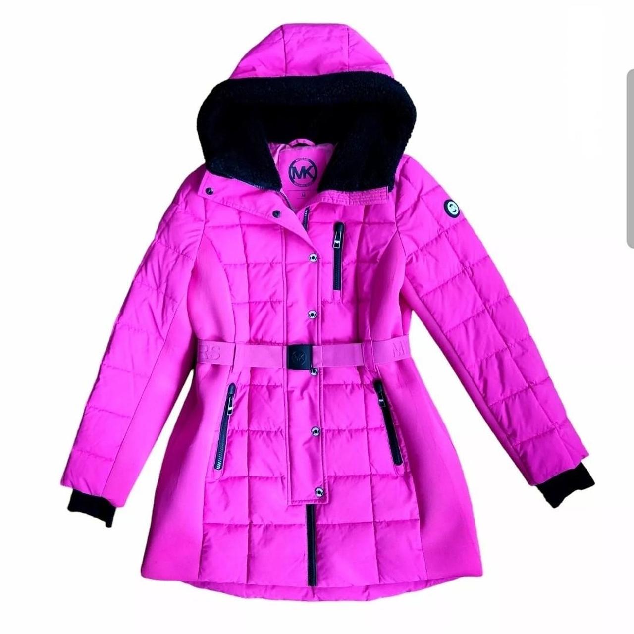 Michael kors pink puffer jacket on sale