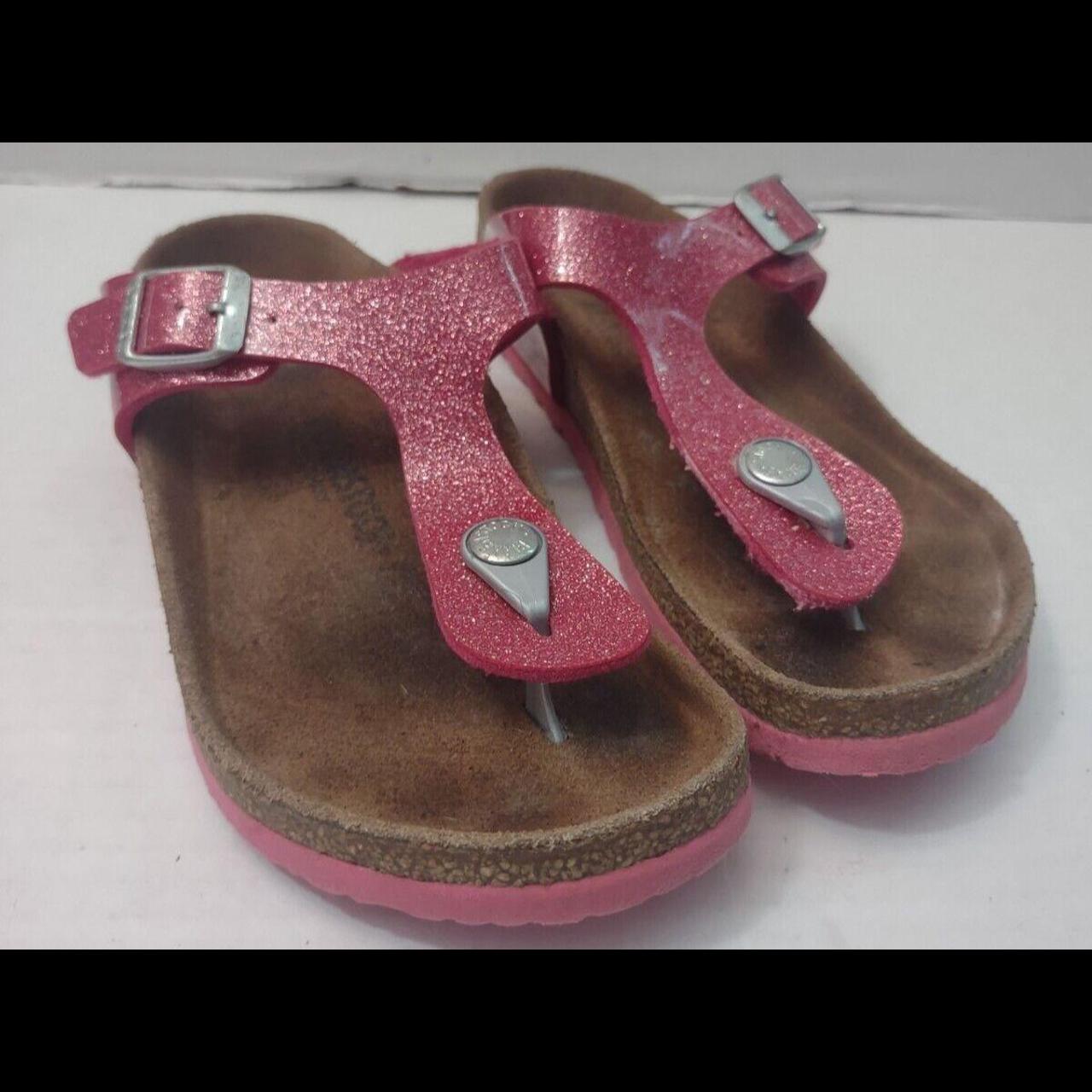 Birkenstock Youth Girls Gizeh Pink Sparkle. Depop