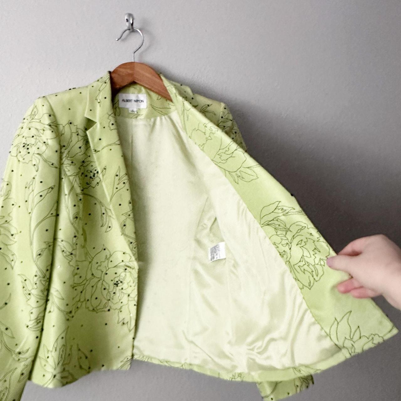 Albert Nipon Women's Jacket - Green/Black - 8 – V… - image 6