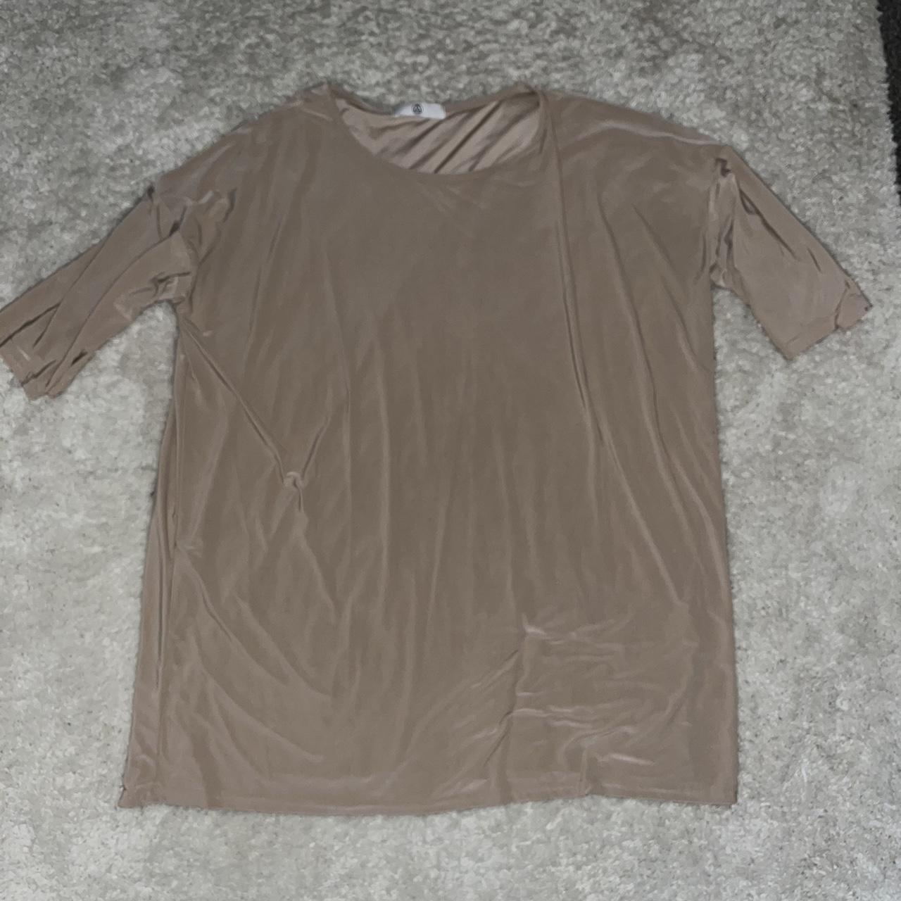 Missguided Women's Tan T-shirt | Depop