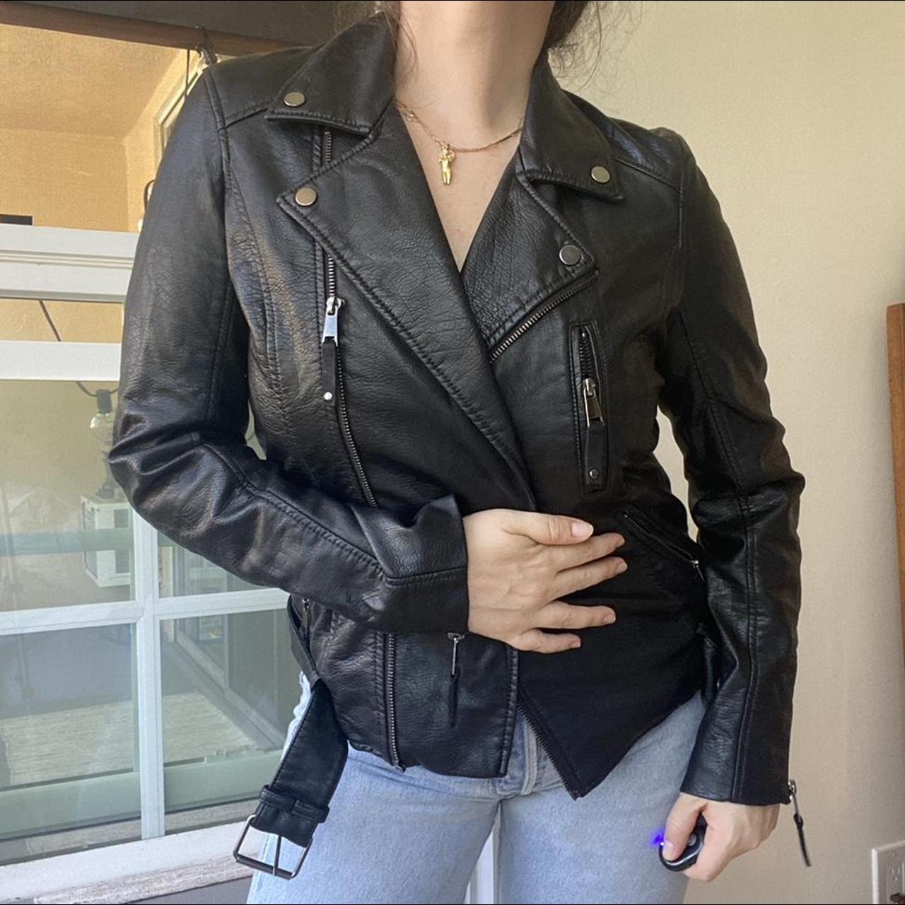 H&m faux 2024 leather jacket