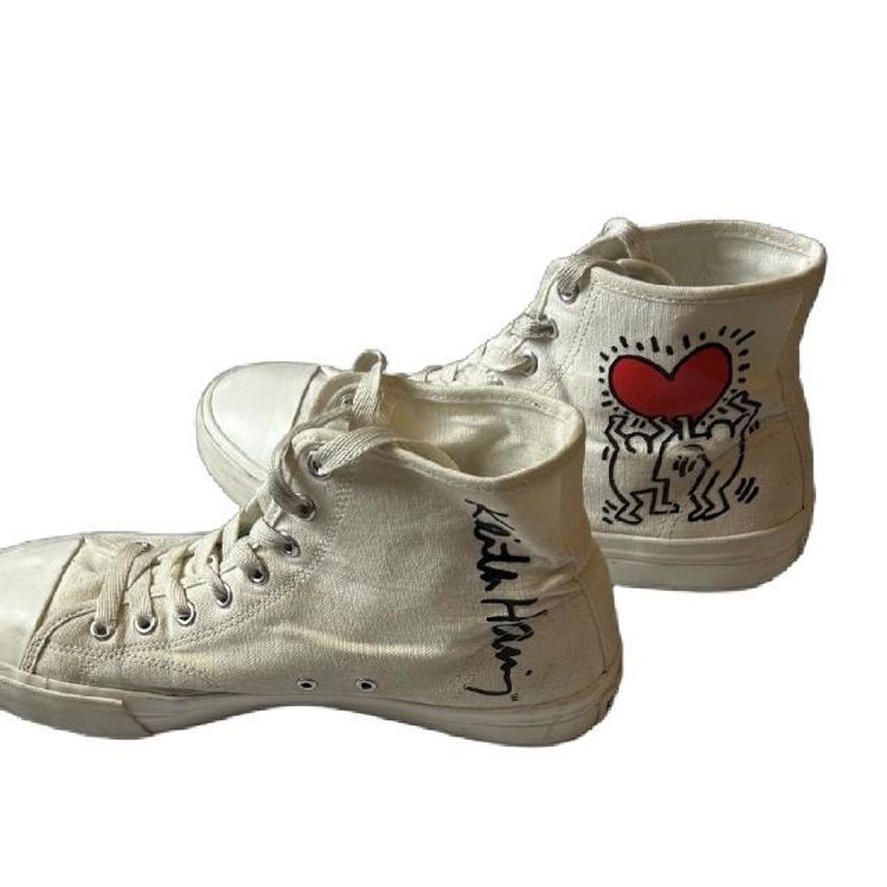 White Keith Haring Shoes Hi-top trainers in Depop
