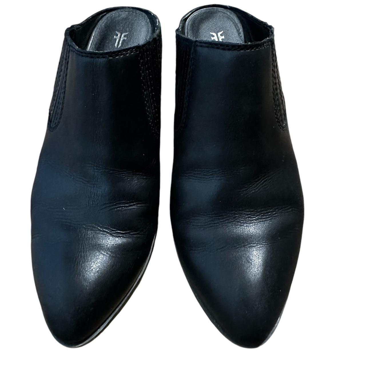 Frye Mules Black Vintage Frye Belted Harness Mule Shoes