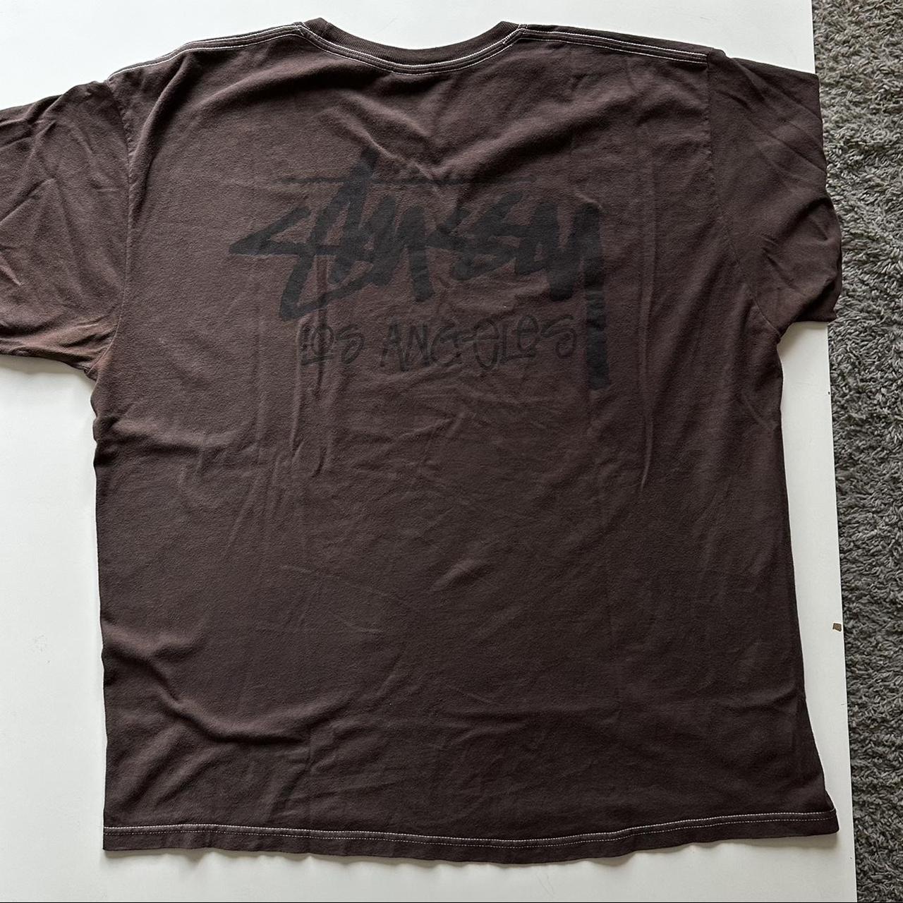 Stüssy Men's Brown T-shirt | Depop