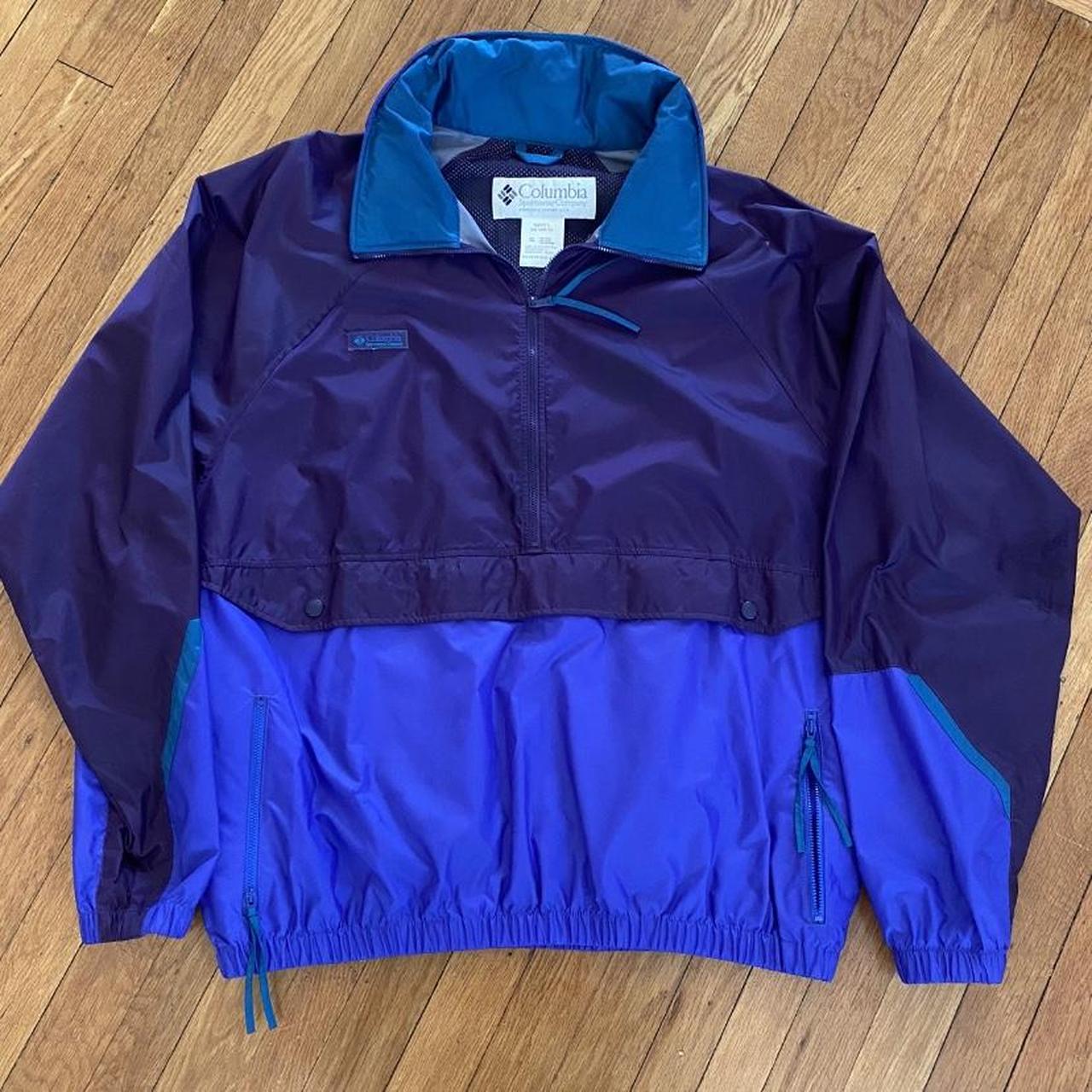 Vintage Columbia half zip windbreaker. Men s size. Depop