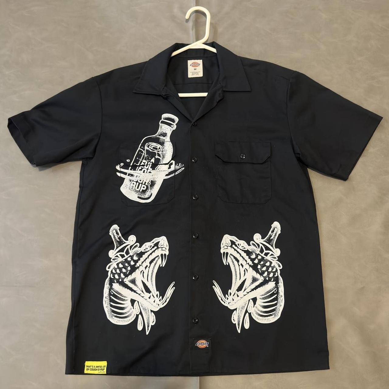 Awful Lot of Cough Syrup x Young Thug dickies button | Depop