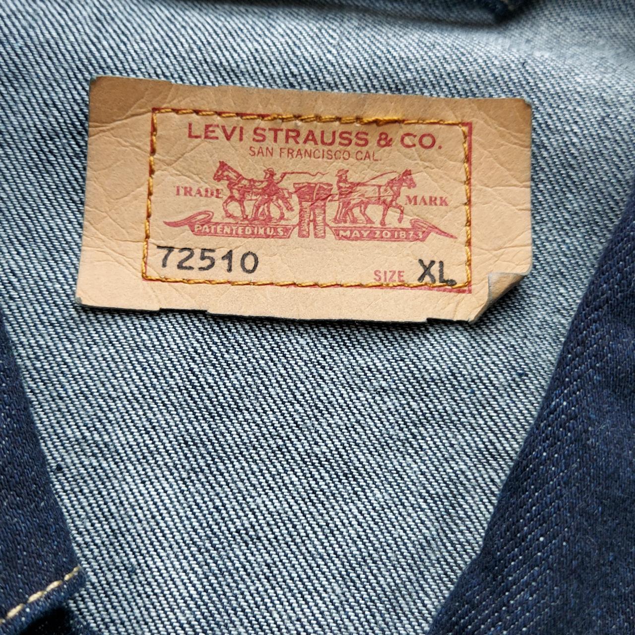 Vintage Levi s 72510 Dark Blue Denim Jacket Brand. Depop