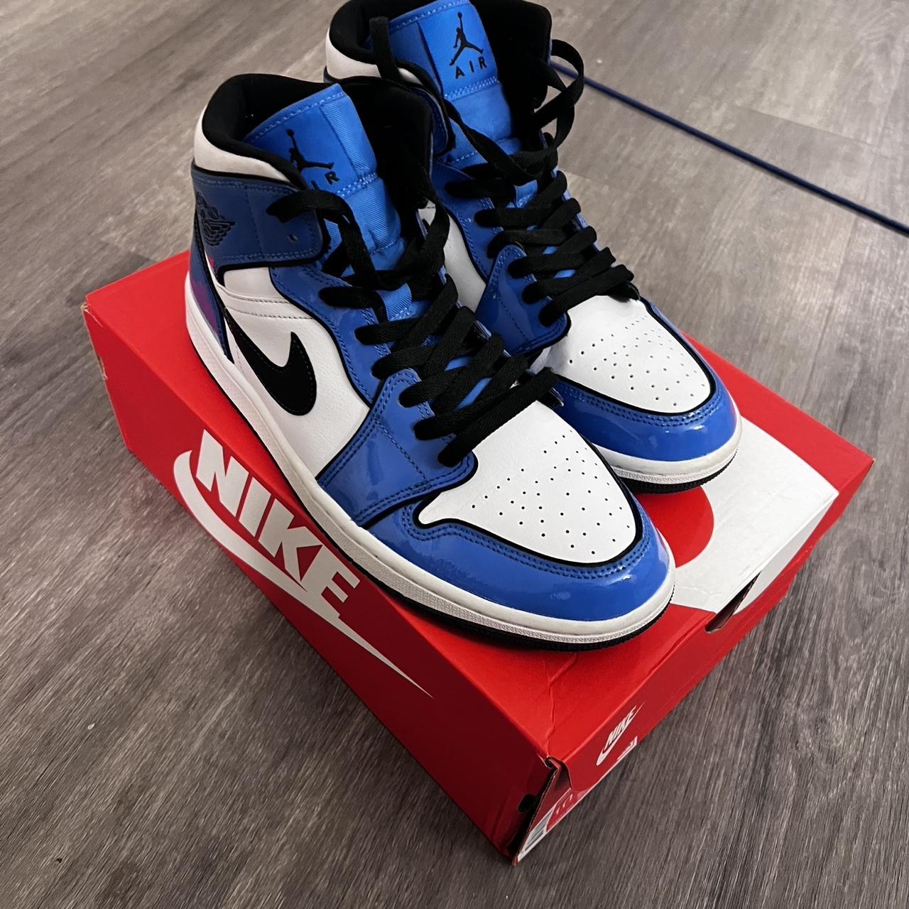 jordan 1 signal blue mens