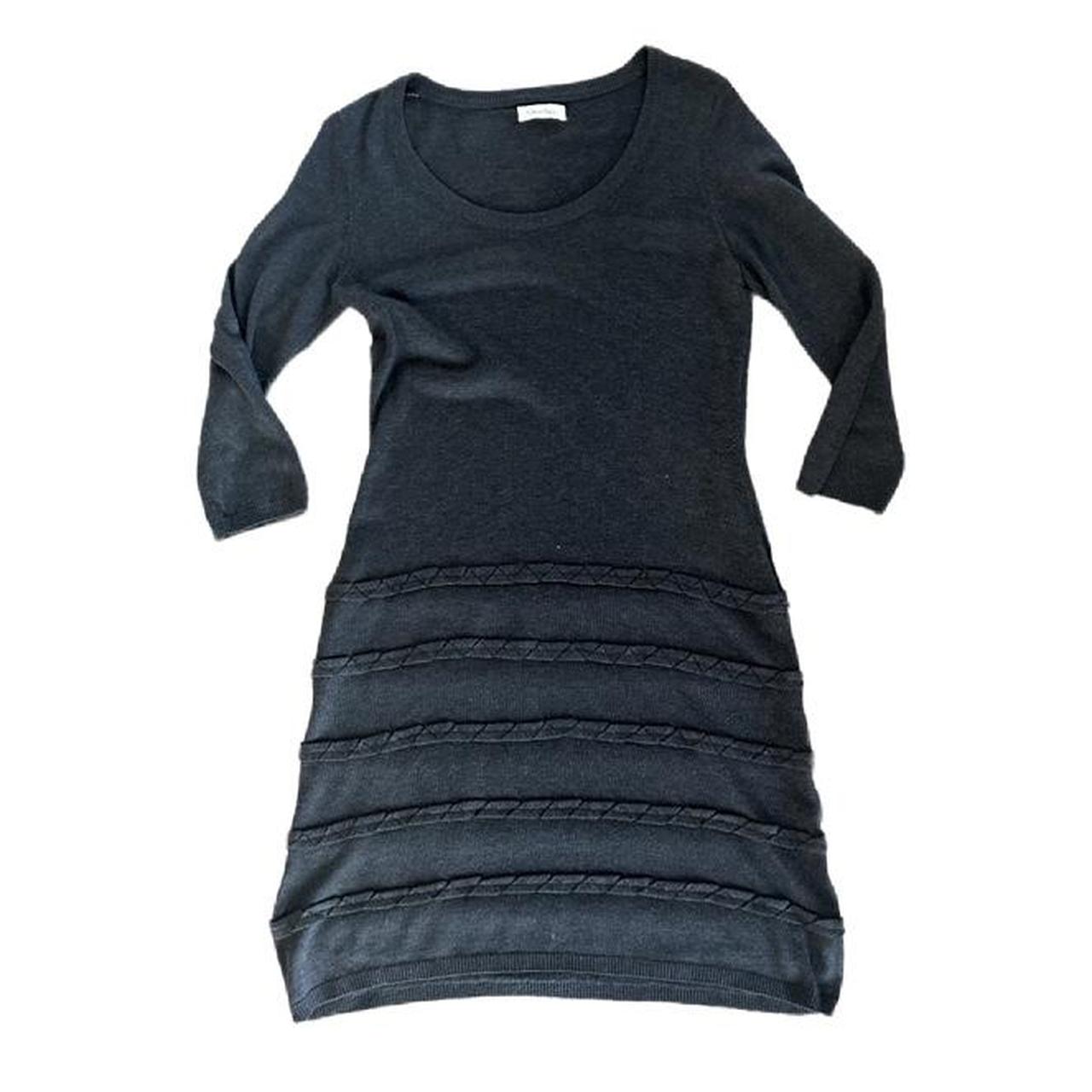 Calvin klein sweater dress grey best sale