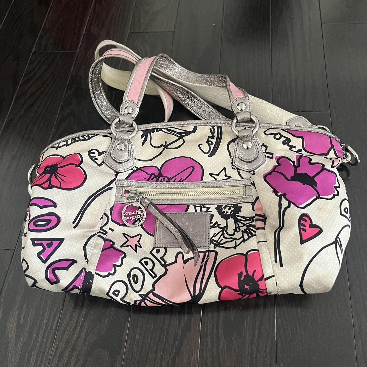 Coach poppy vintage Y2K floral shoulder bag (with | Depop