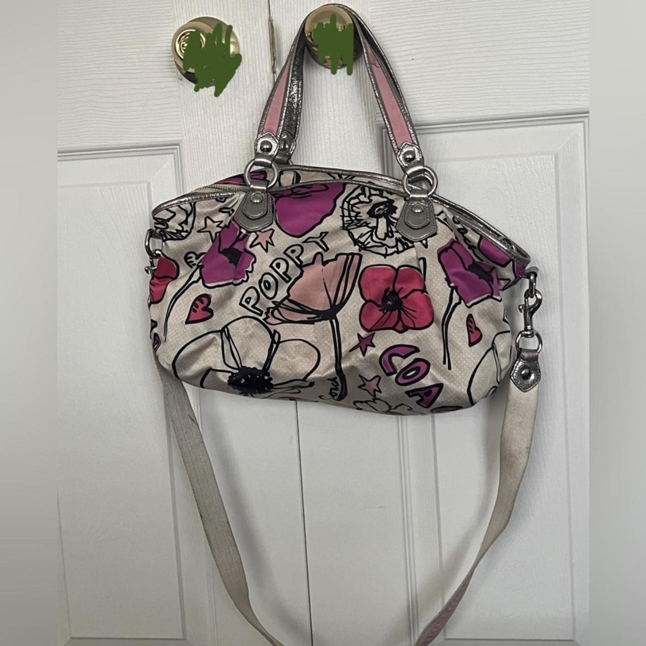 Coach poppy vintage Y2K floral shoulder bag (with | Depop