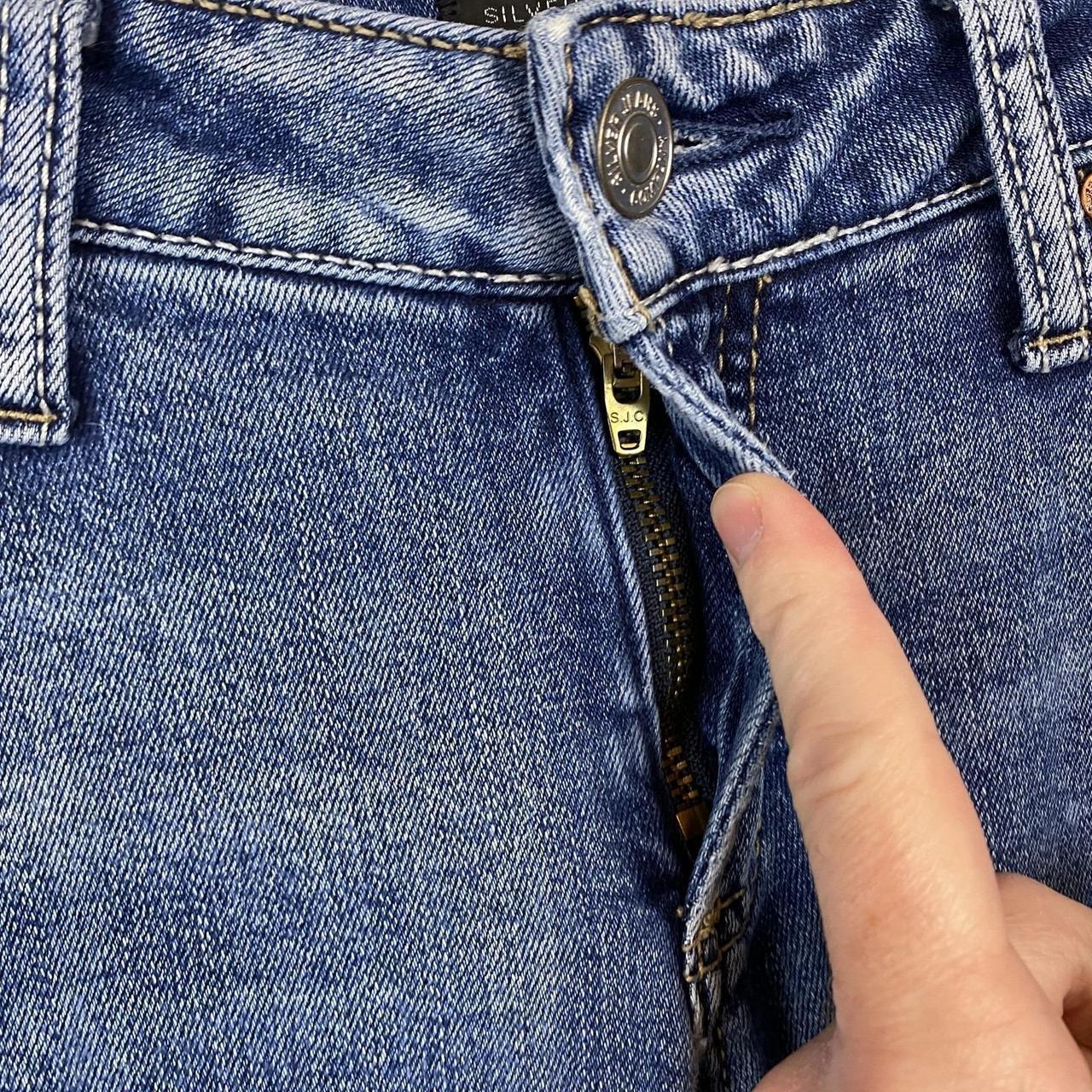 Silver Jeans Co. Women's Distressed Jeans - Blue … - image 3