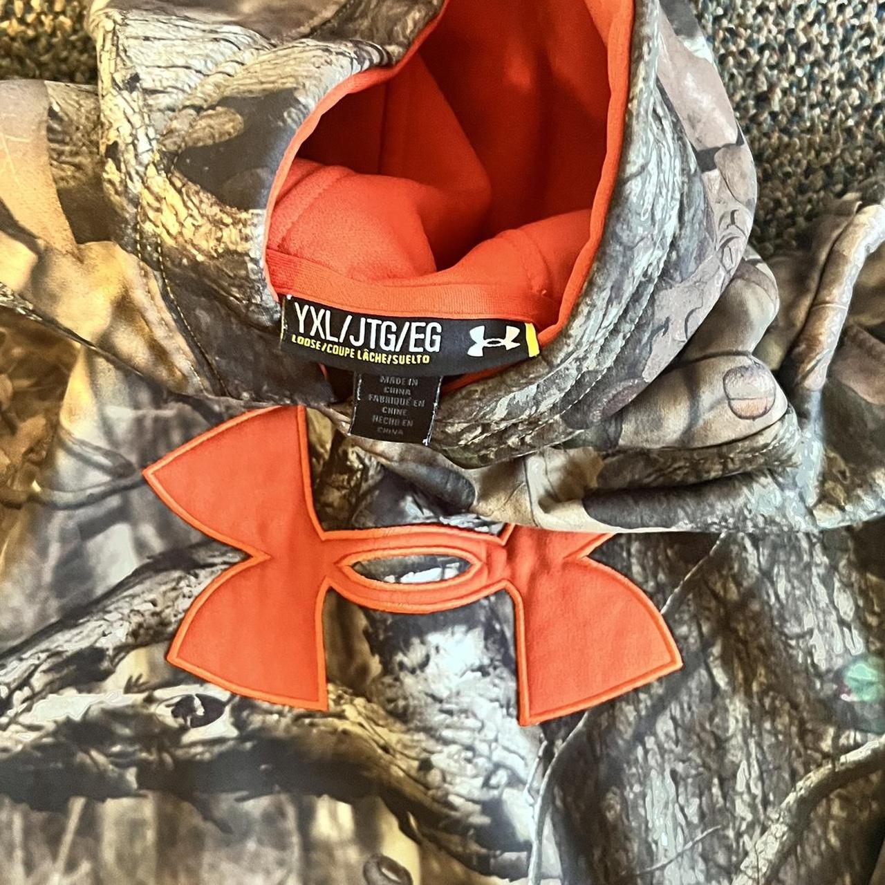 Under armour camo orange hoodie hotsell