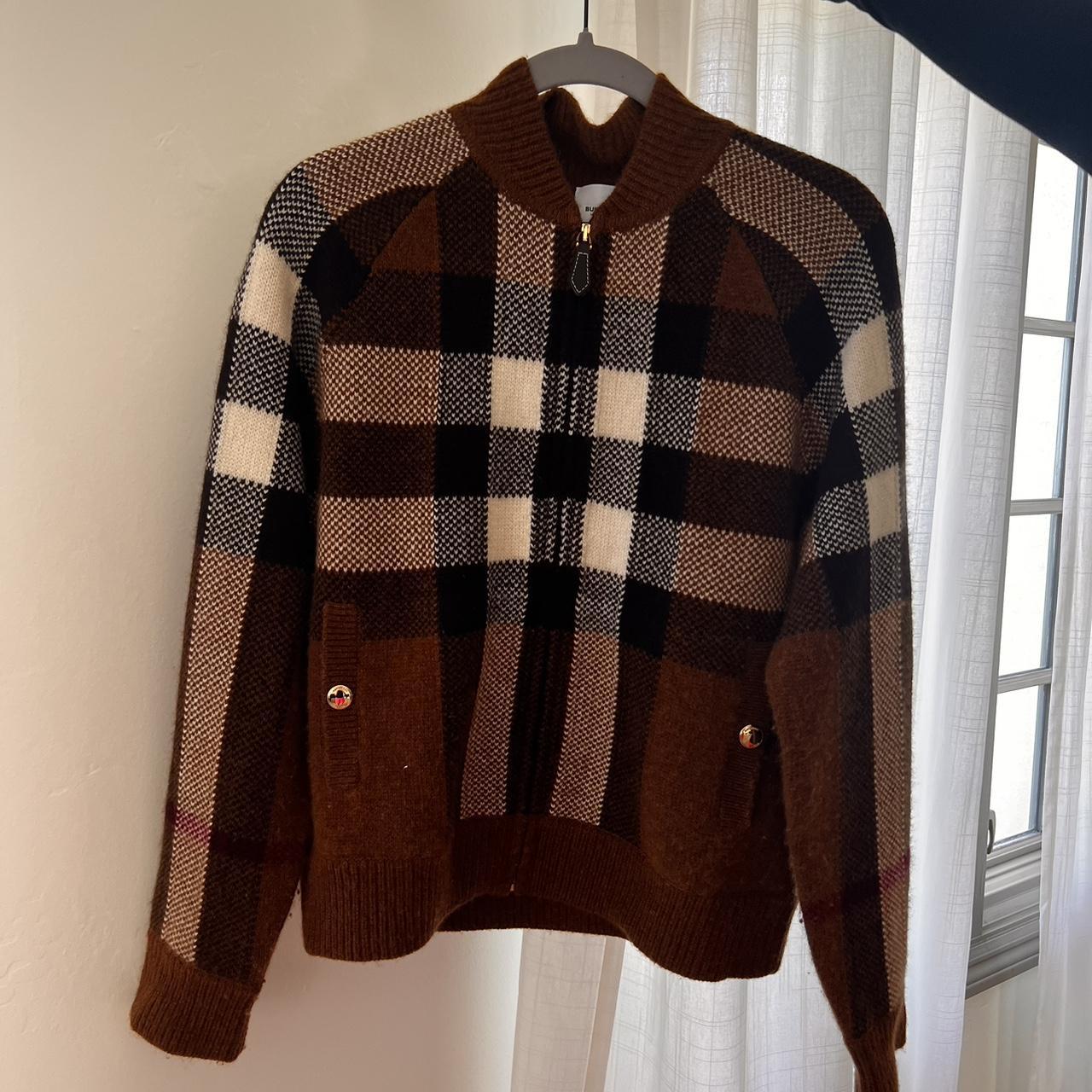 【美品】Burberry bomber jacket ウールジャケット 短丈 Burberry リバーシブル ボンバージャケット | ブラウン | FARFETCH JP