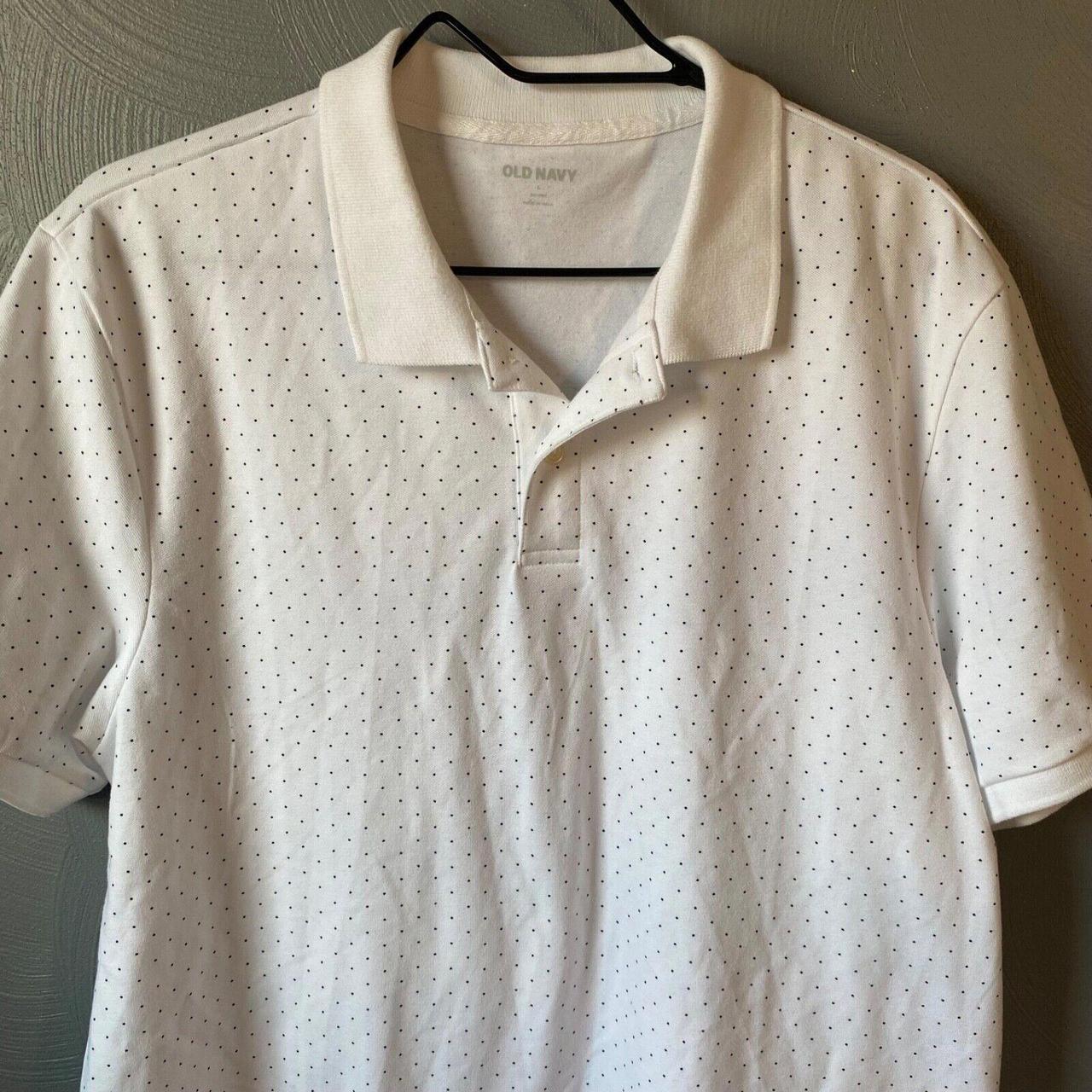 Old Navy Go Dry Men s Stretch Polo Shirt White Geo. Depop