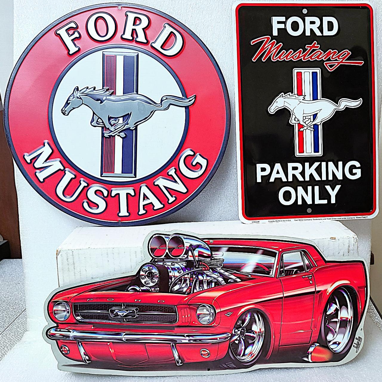 Ford Mustang Embossed Tin Sign