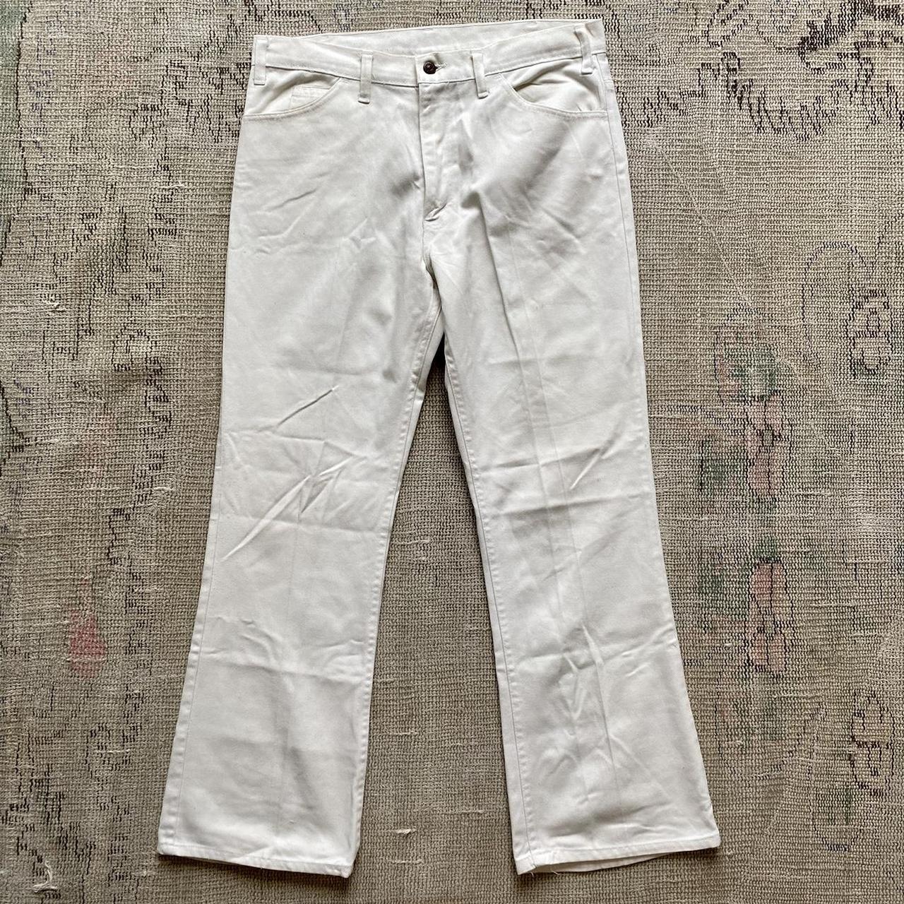 Vintage Levi's 60s 70s Big E White Sta-Prest Pants. | Depop