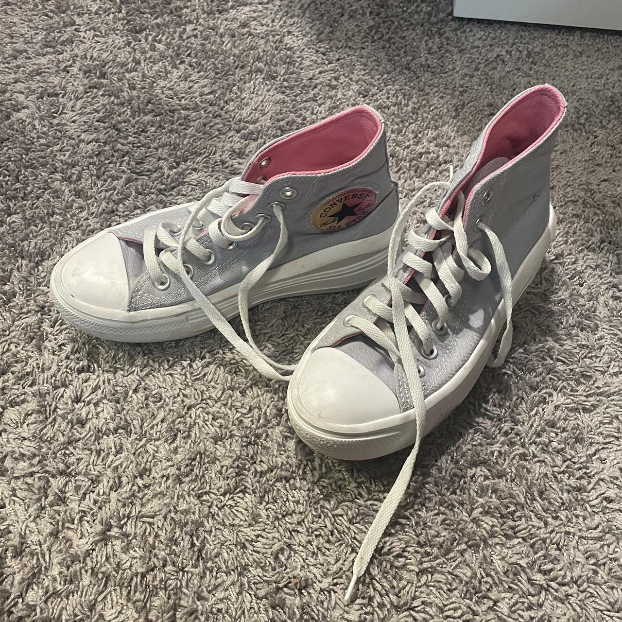 Grey pink converse womens best sale