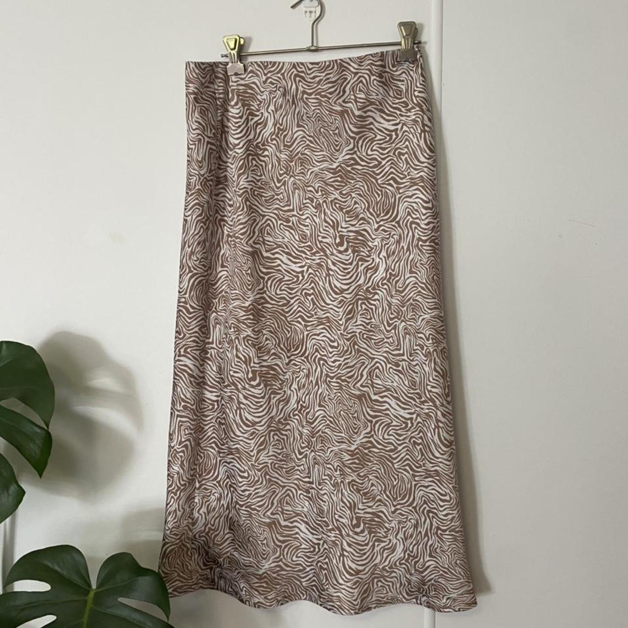 Glassons Women's Brown and Grey Skirt Depop