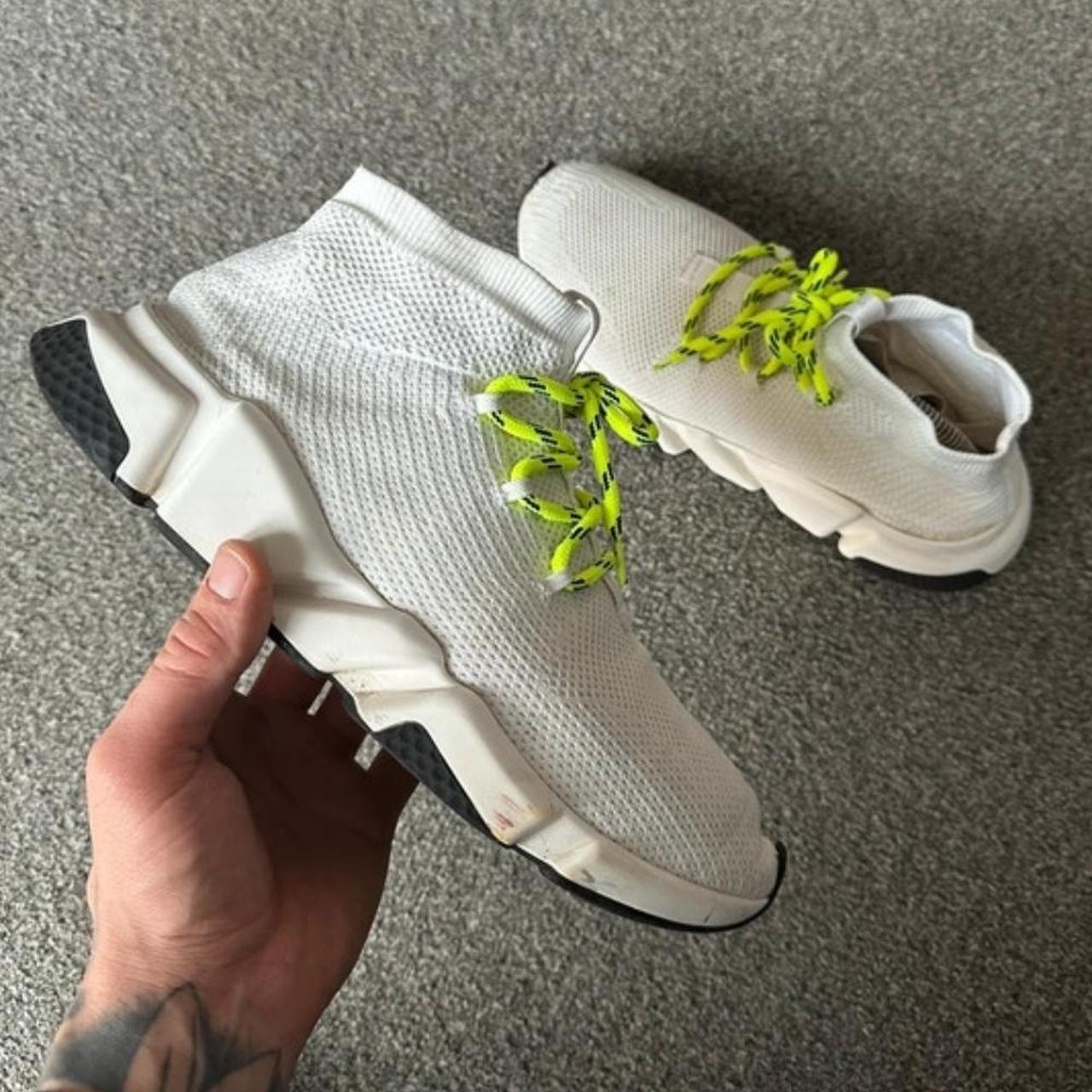 Balenciaga speed trainer sale white on feet