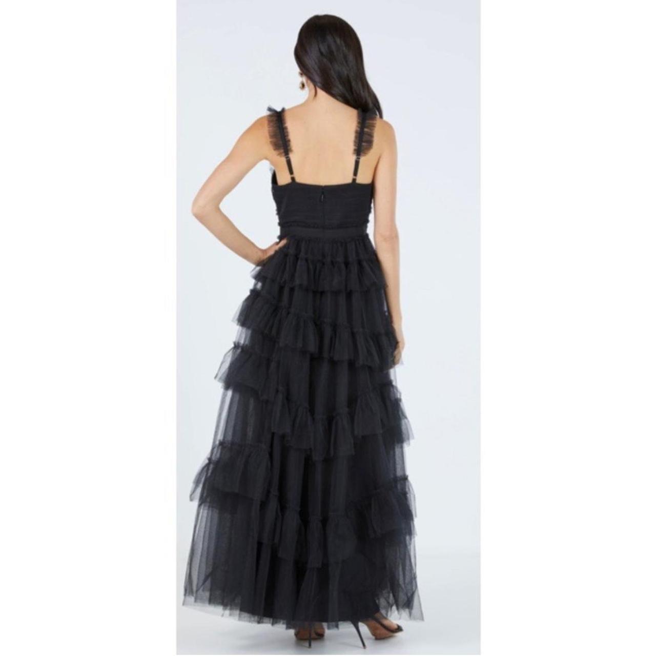 Bcbg black tulle gown fashion