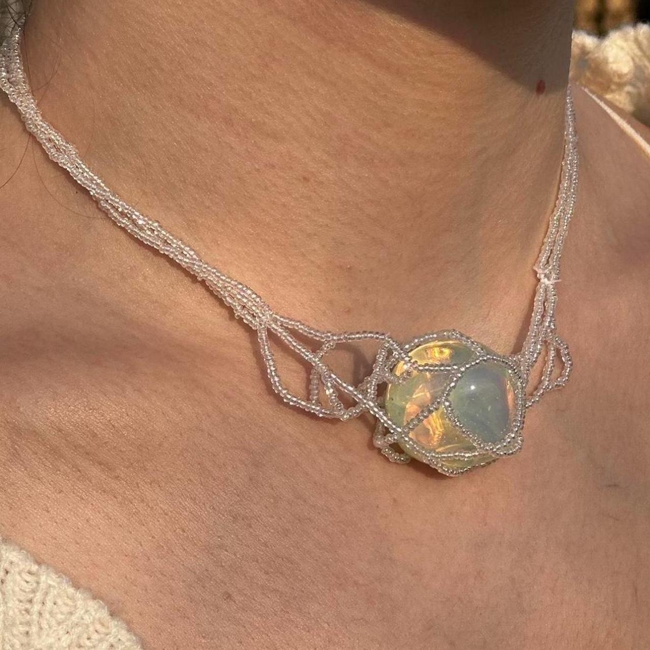 Paloma Wool Women's Necklace - Silver/White – Ado… - image 1