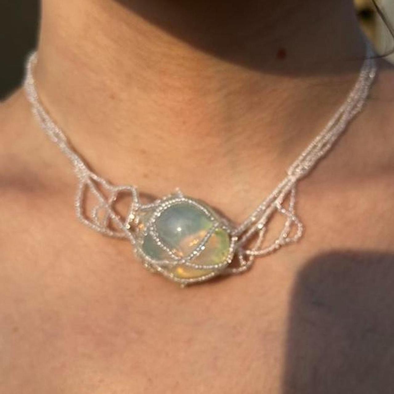 Paloma Wool Women's Necklace - Silver/White – Ado… - image 2