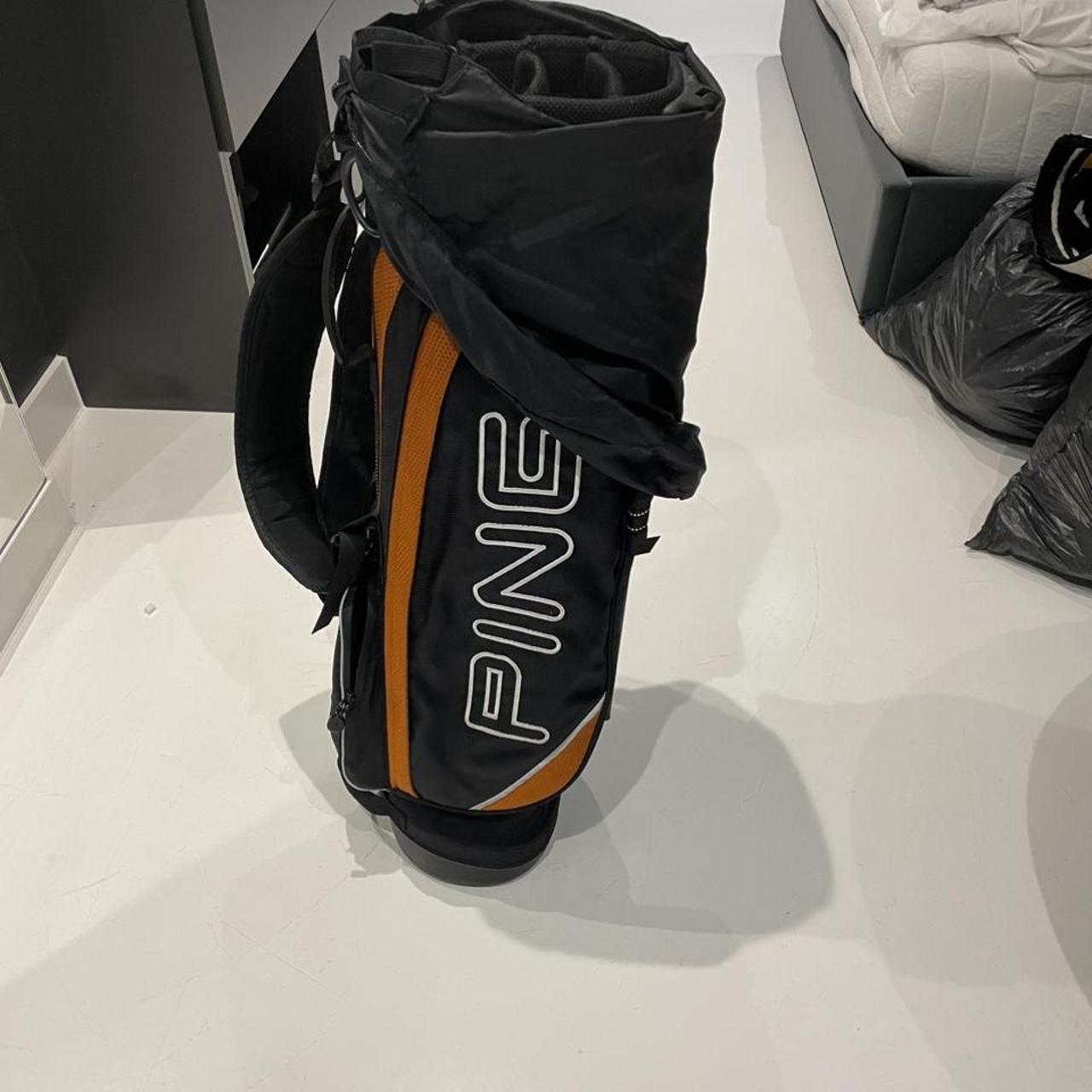 Ping orange and black standing golf bag. 8 dividers.... Depop