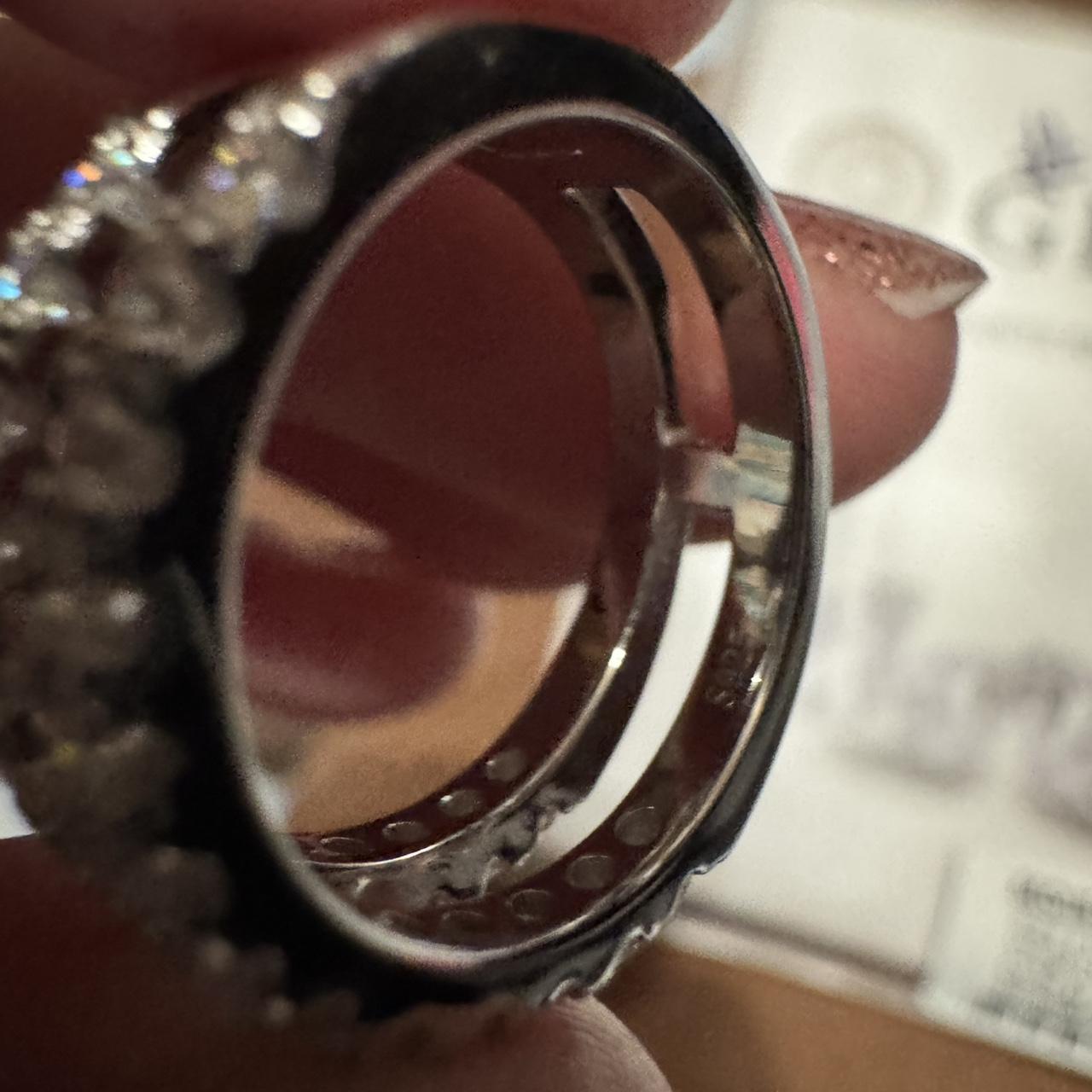 Women's Ring - Silver – Moissanite double stack r… - image 2