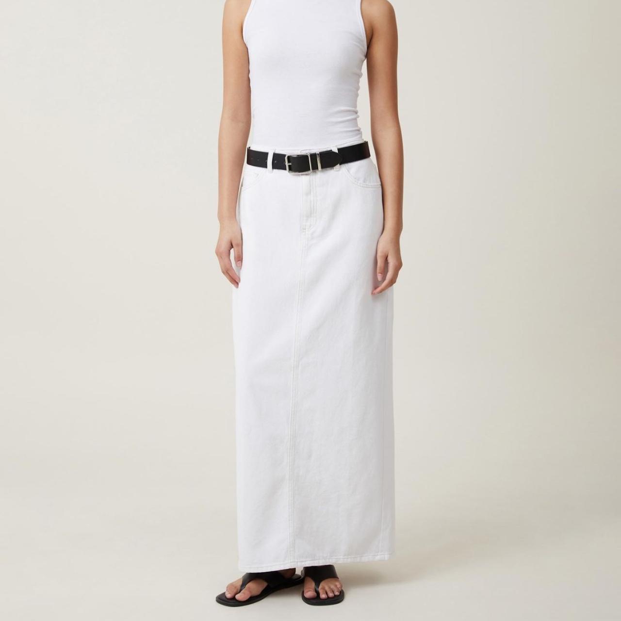 Cotton On Longline Denim Maxi Dress Depop