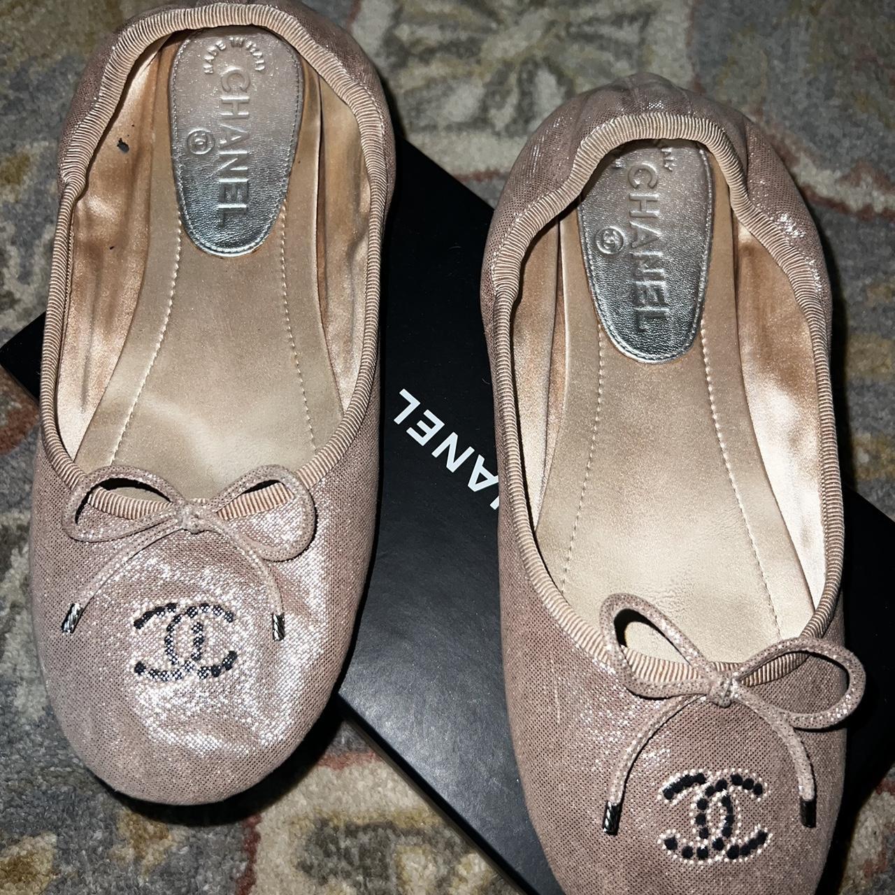 White and Pink Chanel Slippers Mink fur Brand new - Depop