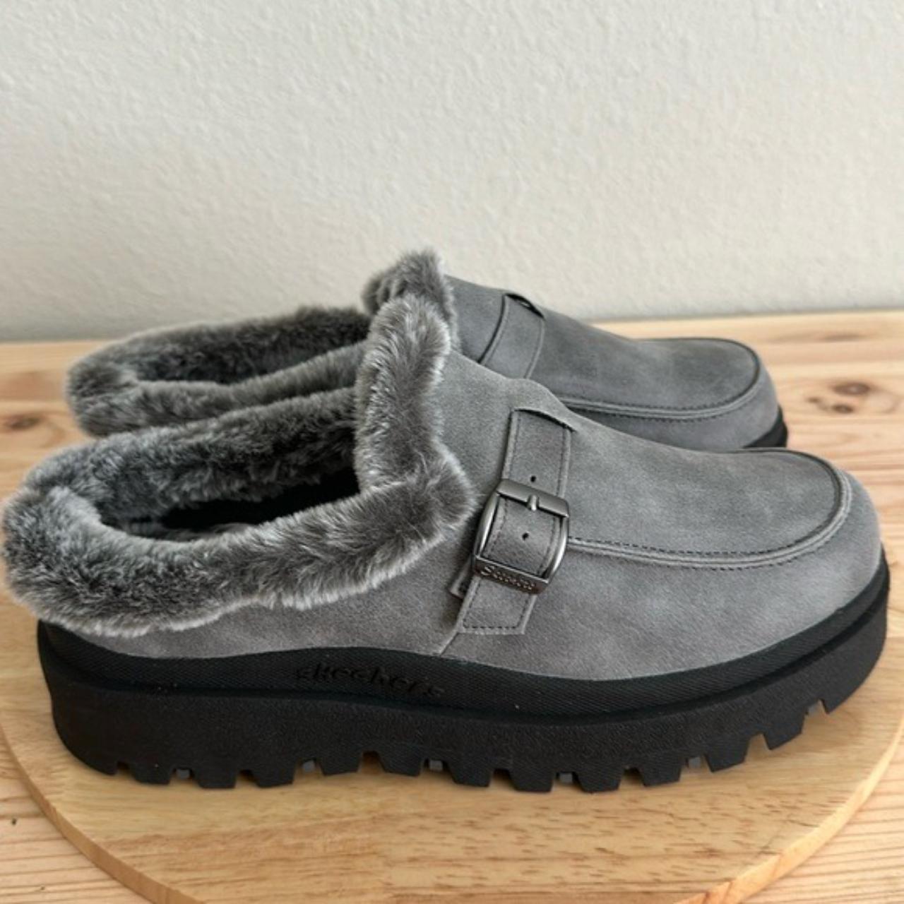 Skechers Fur Lined Slip On Shoes Skechers Shindigs Faux-Fur Clogs