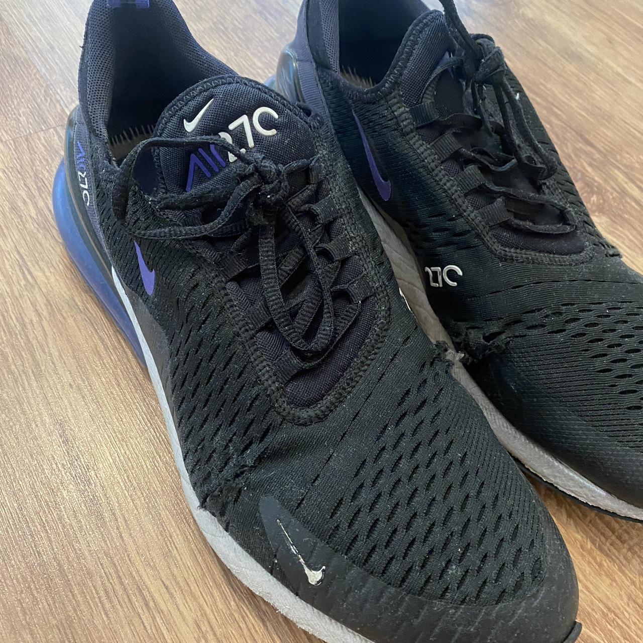 Nike black and purple Air max 270s Fair condition