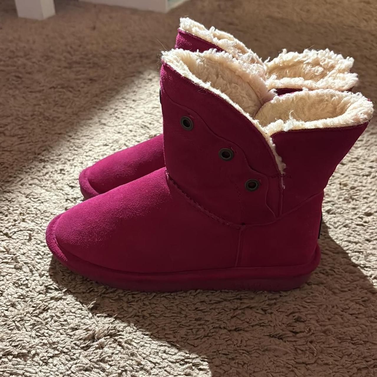 Pink bearpaw fur boots on sale