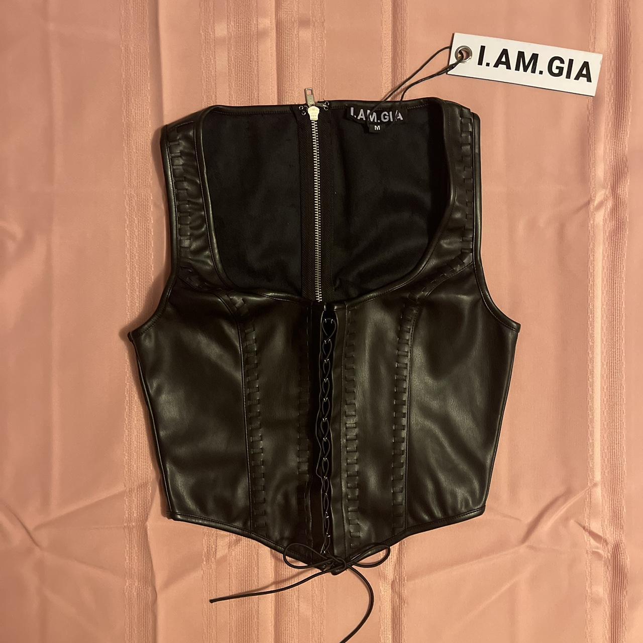 Iamgia rima leather hotsell top