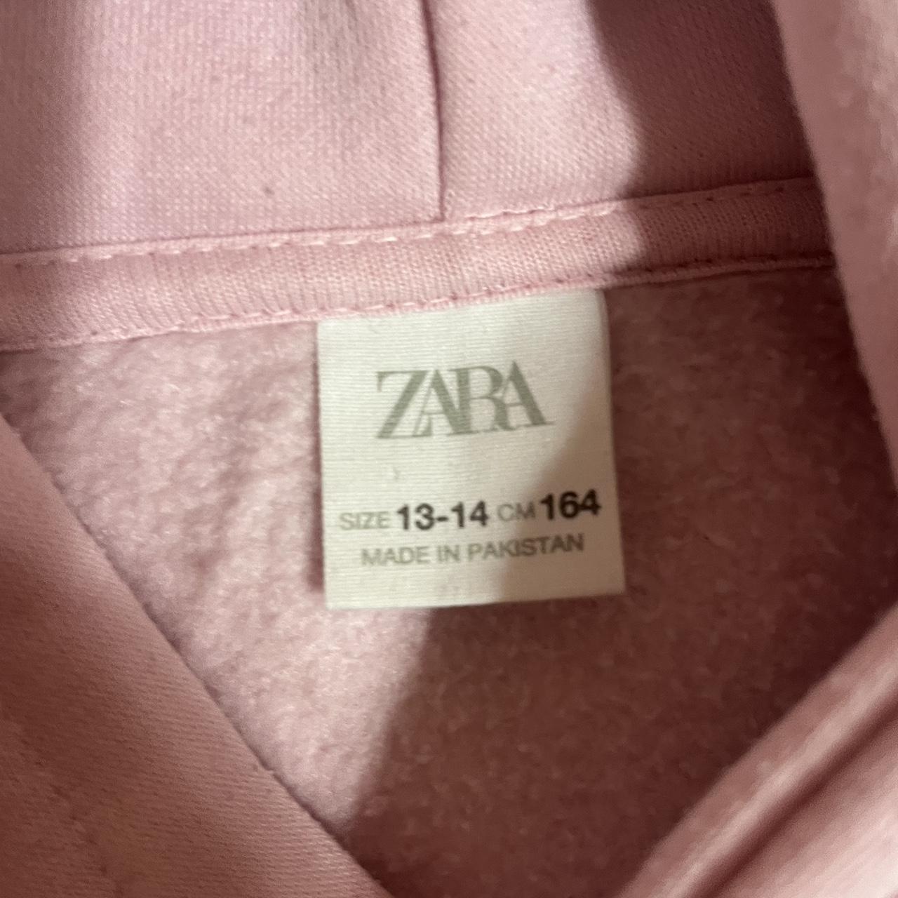 pink los angeles zara hoodie size 13-14 fits like a | Depop