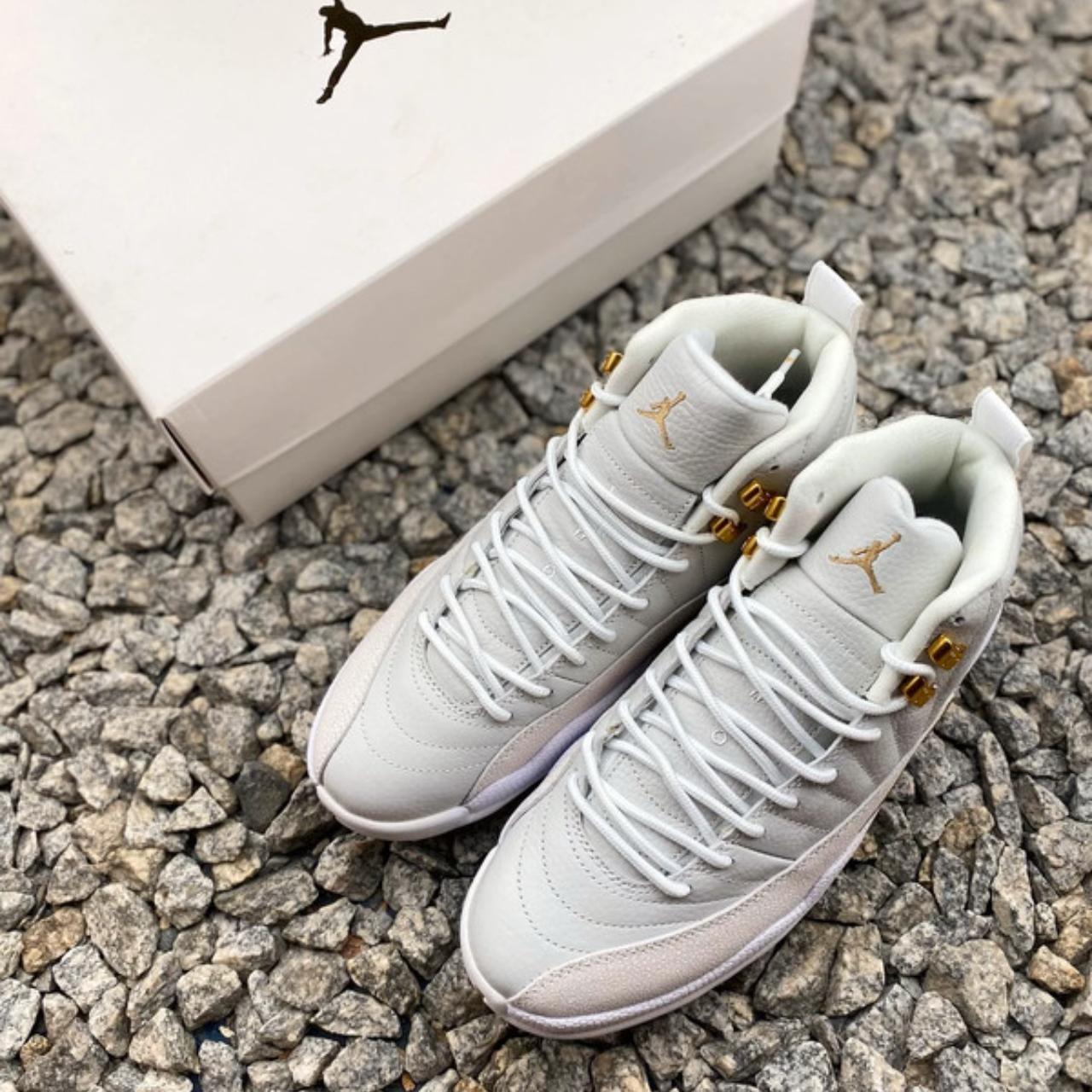 ovo jordan 12 white and gold