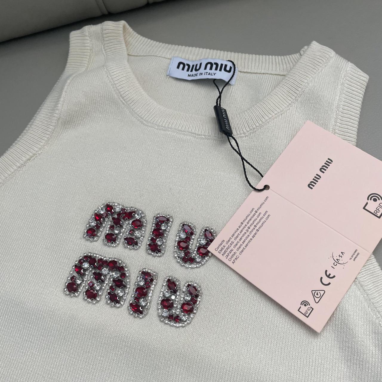 MIU MIU tank top Size: S. Brand new with tags, not | Depop MIU MIU tank top Size: S. Brand new with tags, not | Depop