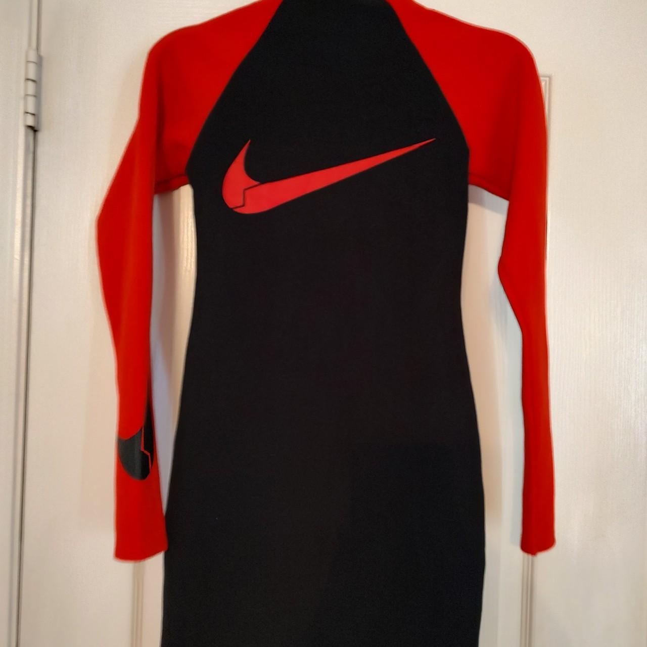 Red and black nike dress on sale