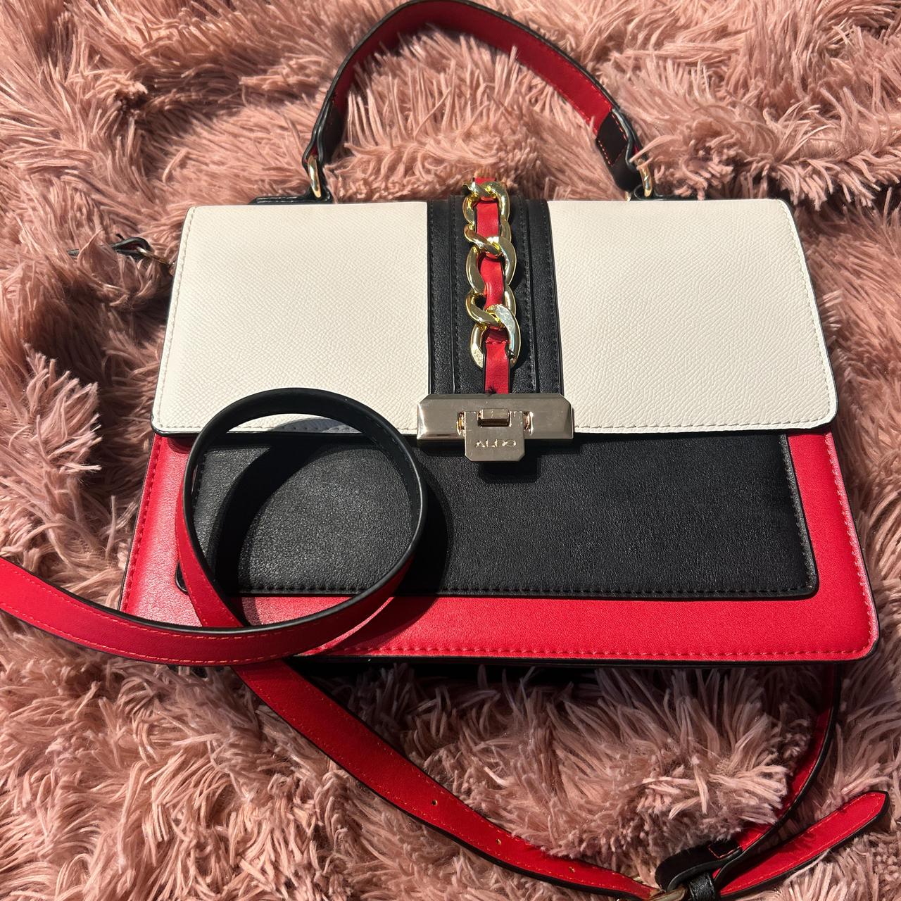 Aldo black and red purse sale