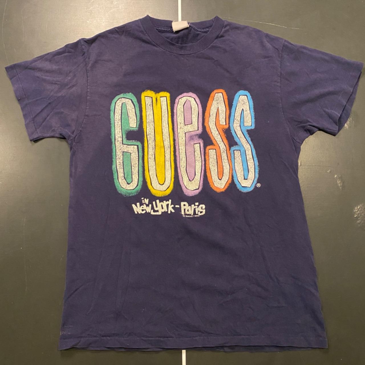 vintage 1990 guess New York Paris shirt. fits M. Depop