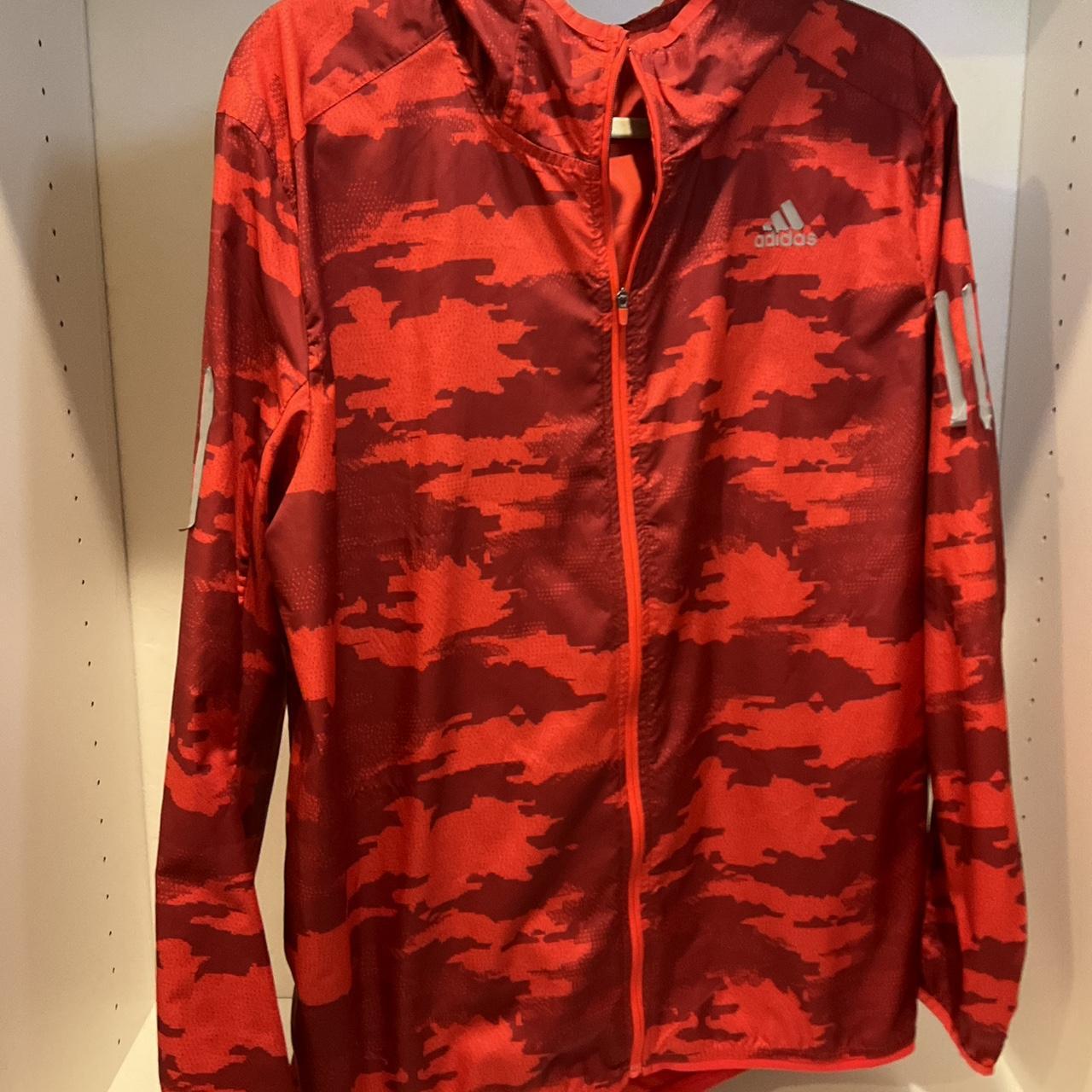 Adidas red and white camo jacket Size Mens