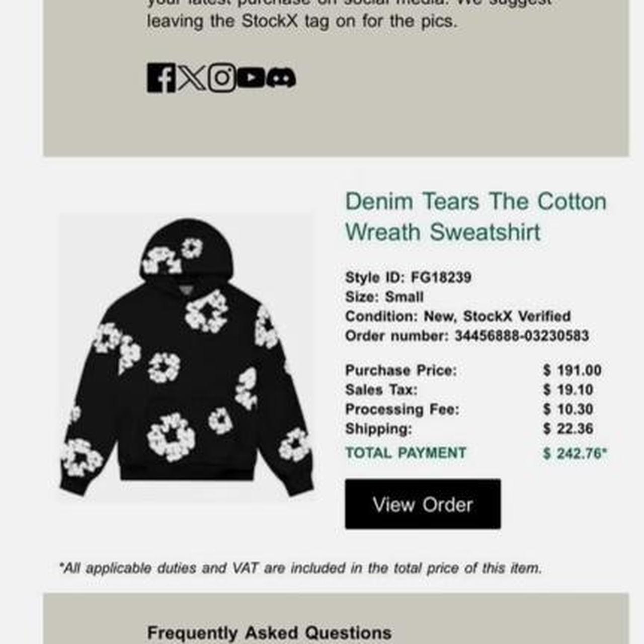 Black denim tears hoodie