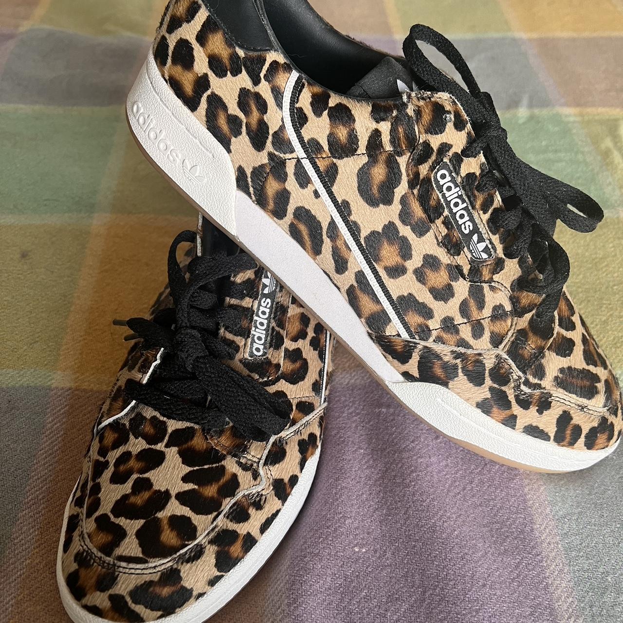 Super RAD LEOPARD PRINT Adidas Continental 80. Depop