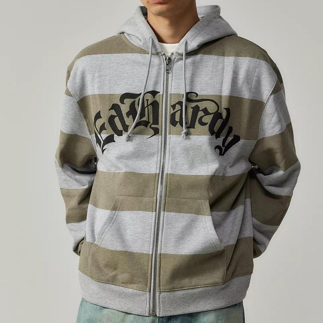 Ed Hardy UO Exclusive Stripe Zip-Through | Depop