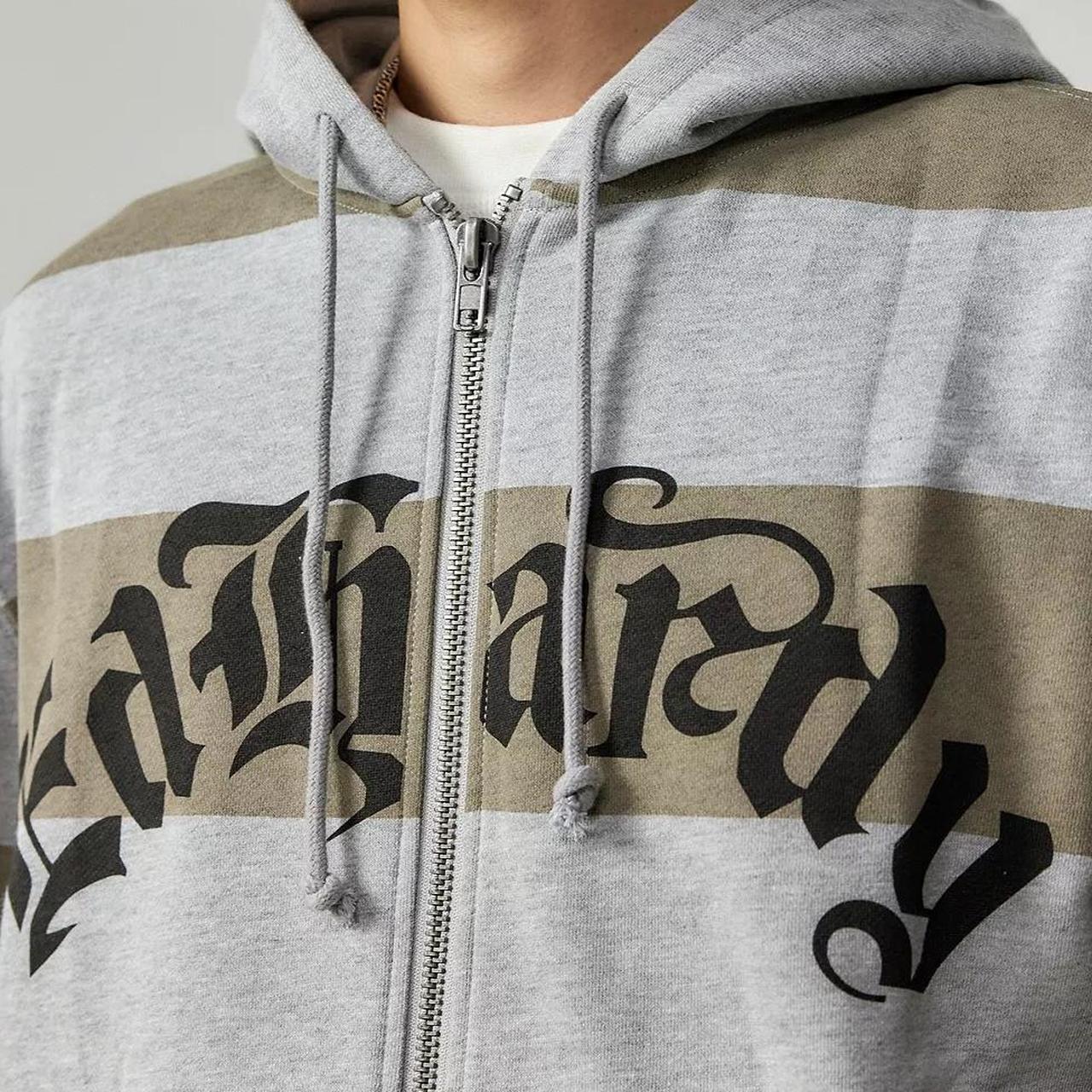 Ed Hardy UO Exclusive Stripe Zip-Through | Depop