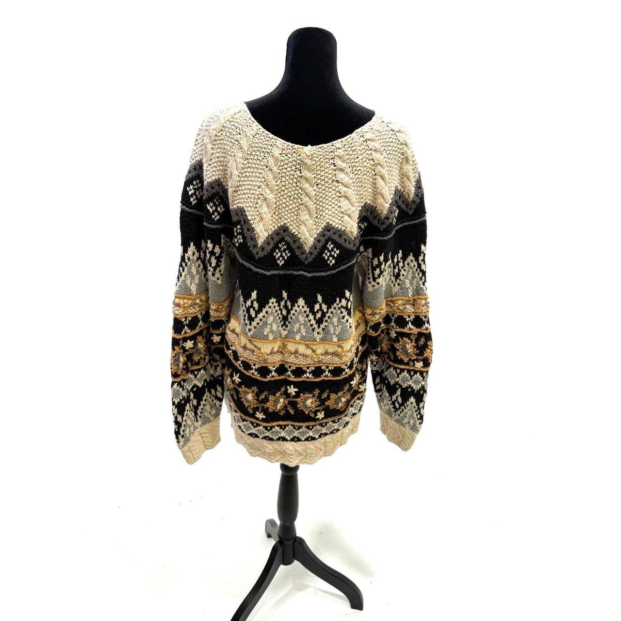 Source Unknown Women's Sweater - Multi/Cream - M … - image 3