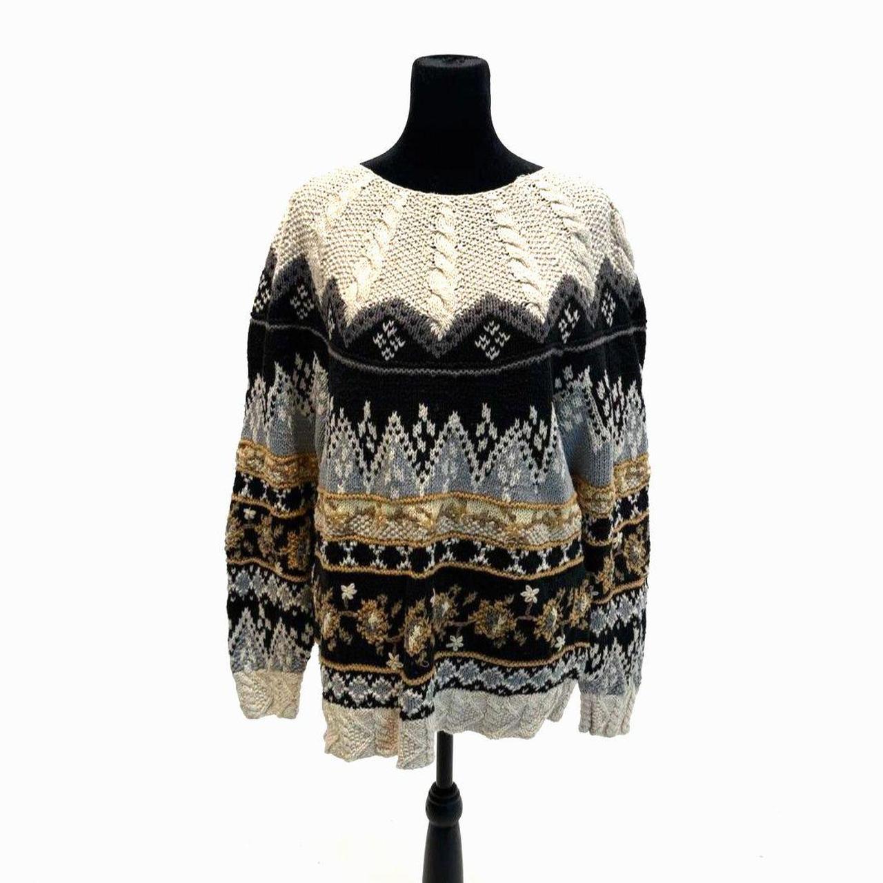 Source Unknown Women's Sweater - Multi/Cream - M … - image 1