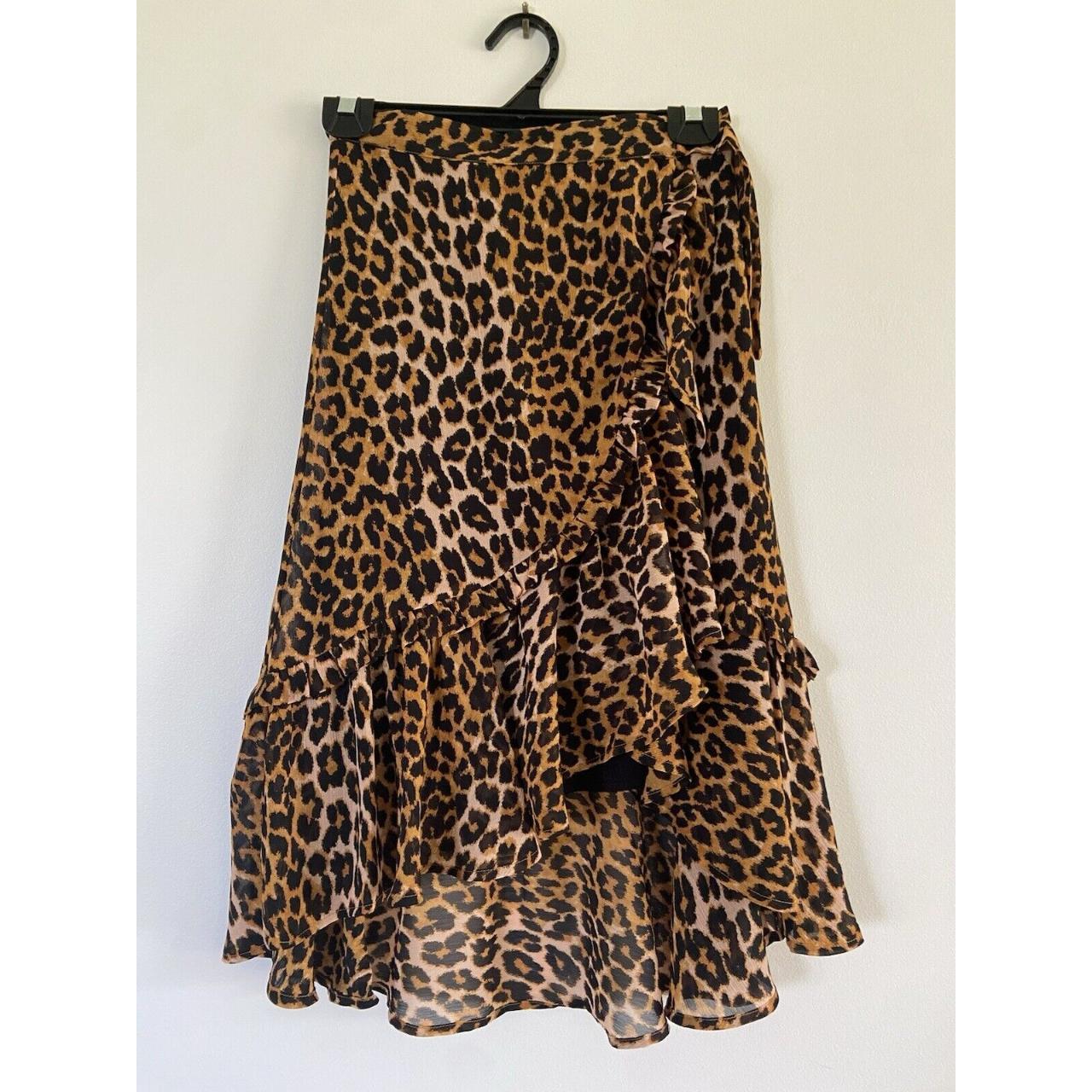 Womens Scotch Soda Wrap skirt cheetah print size x